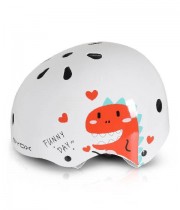 Каска за ролери и скейтборд Y09 54-58 cm бял
