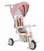 Сгъваема детска триколка BYOX Compacto 4в1 розова