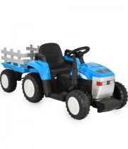 Tractor electric cu remorca Dallas albastru